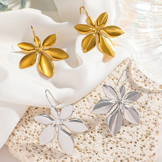 Petal Gold Charm Earrings