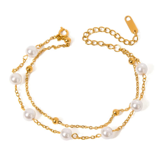 Aurora Pearl Layer Bracelet