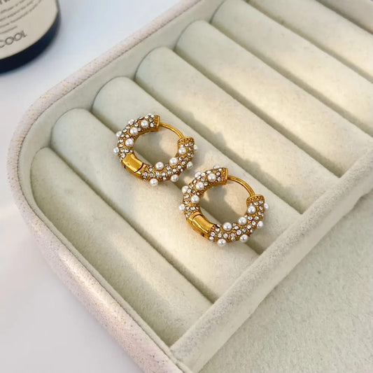 Glimmer & Pearl Hoops