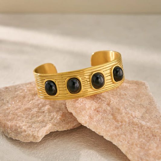 Golden Gaze Bangle Bracelet