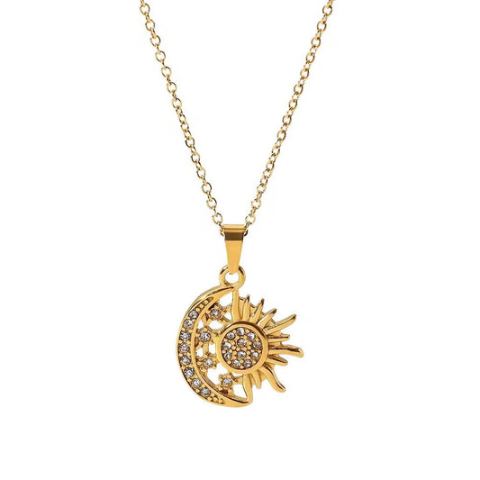 Sun & Moon Sparkle Necklace