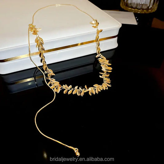 Golden Laurel Necklace