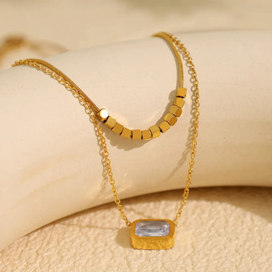 Golden Hexa Glow Necklace