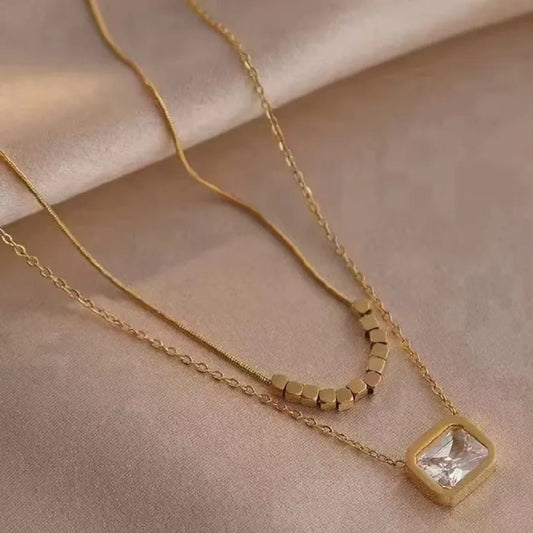 Golden Hexa Glow Necklace