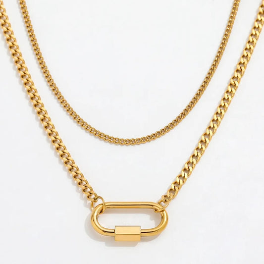 Lock & Layer Necklace