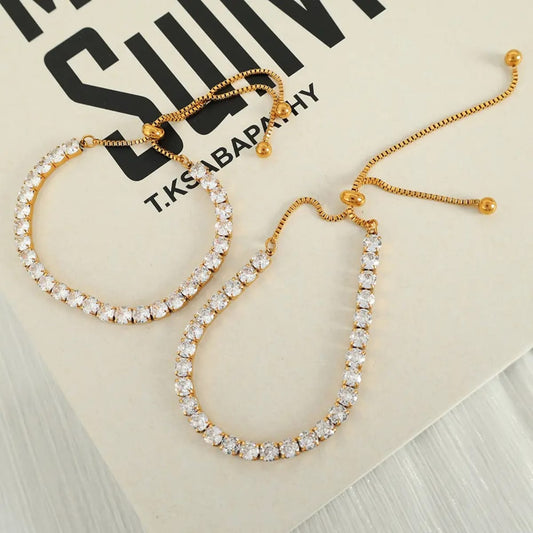 Auréa Golden Tennis Bracelet