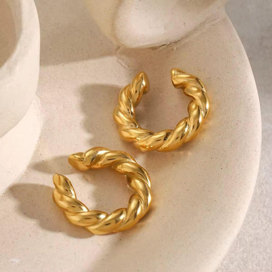 Golden Braid Ear Cuffs (2 pcs Both Ears)