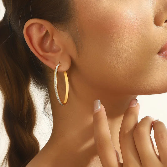 Ice Shine Hoops Earrings