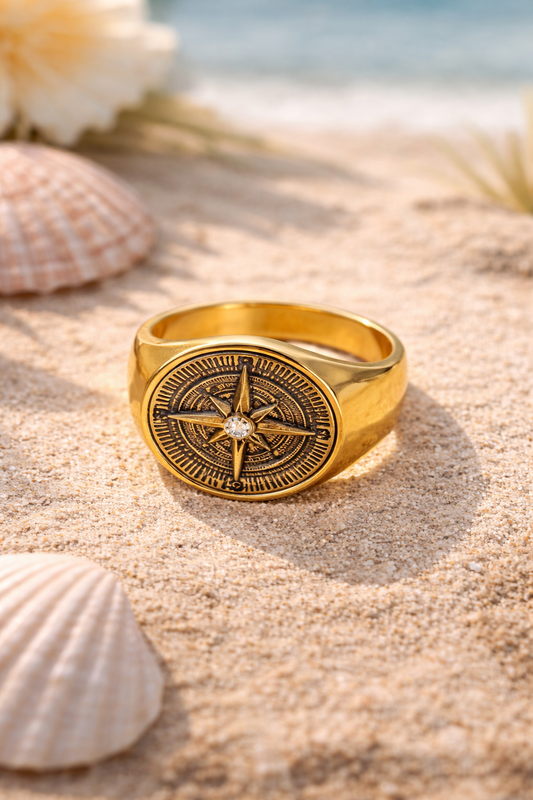 Star Compass Men's Ring