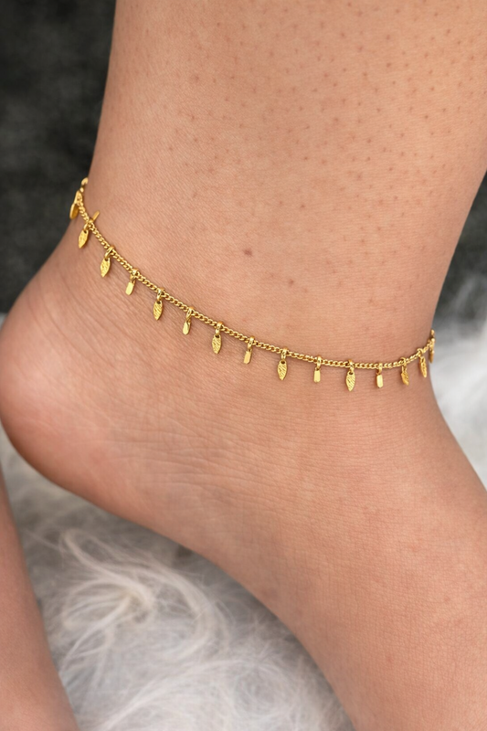 Golden Flutter  Anklet