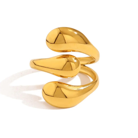 The Golden Drizzle Ring - Adjustable