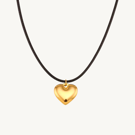 Glossy Heart Pendant Necklace