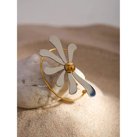 Solar Bloom Ear-Cuff