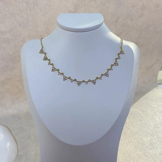 Trio Stud Sequence Necklace