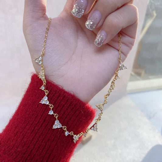 Trio Stud Sequence Necklace