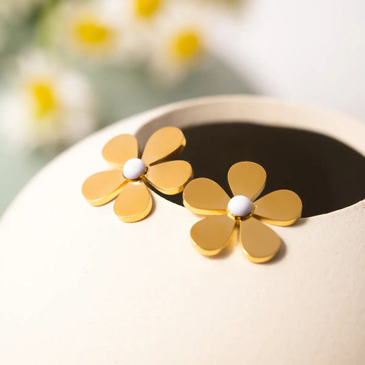 Golden Petal Studs
