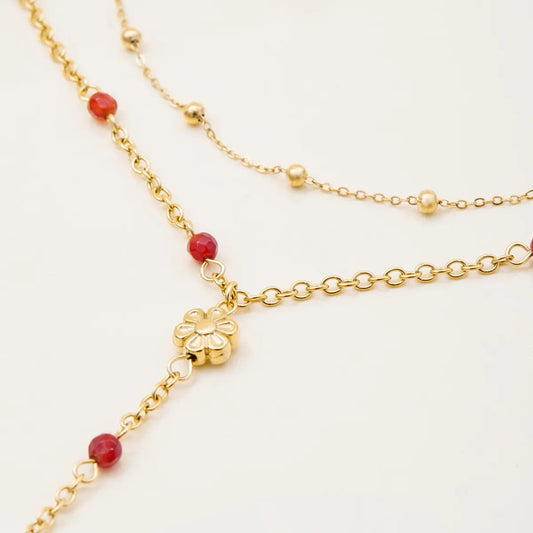 Ruby Bloom Necklace
