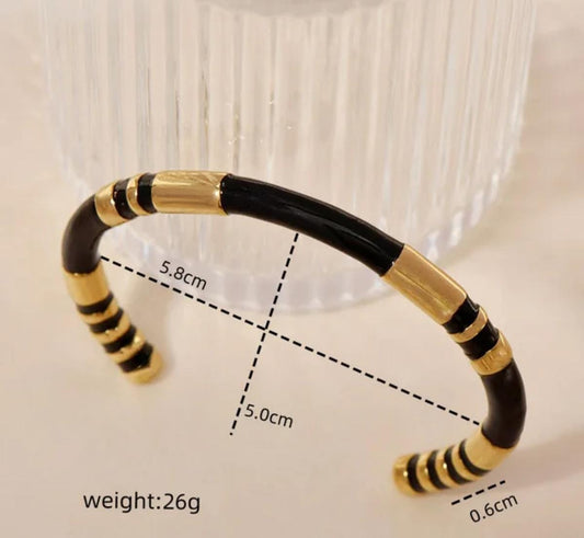 Black Aura Cuff  Bracelet