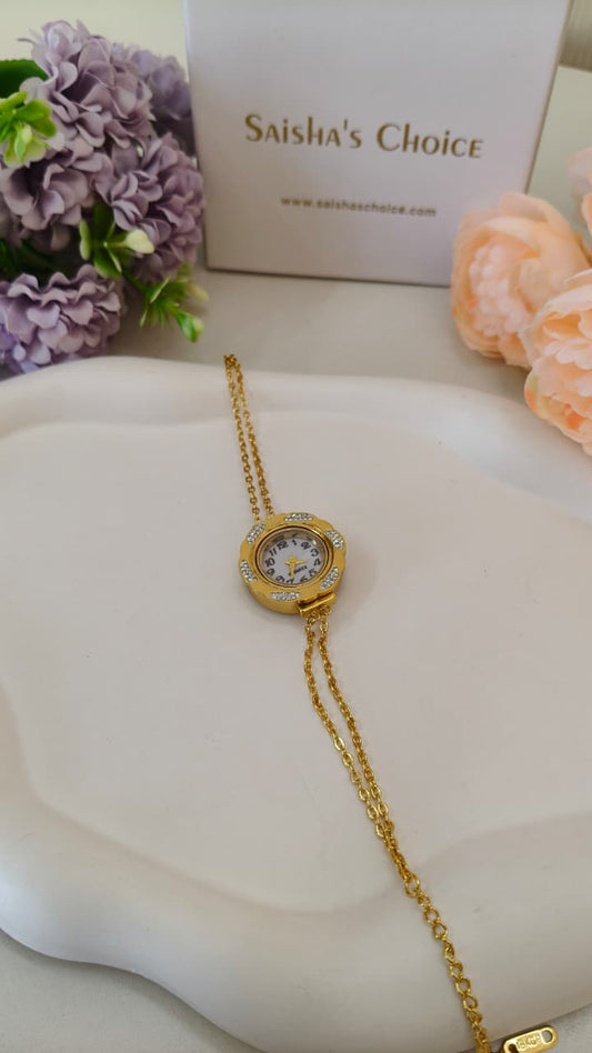 Golden Charm Bracelet  Watch