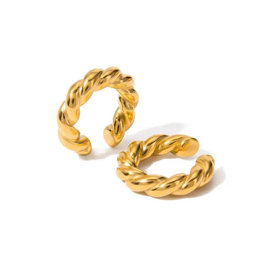 Golden Braid Ear Cuffs  (2 pcs Both Ears)