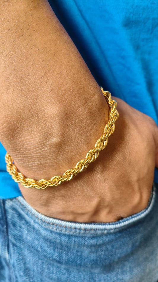 Twisted Rope Gold Bracelet