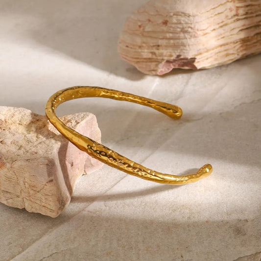 Timeless Textured Gold Cuff