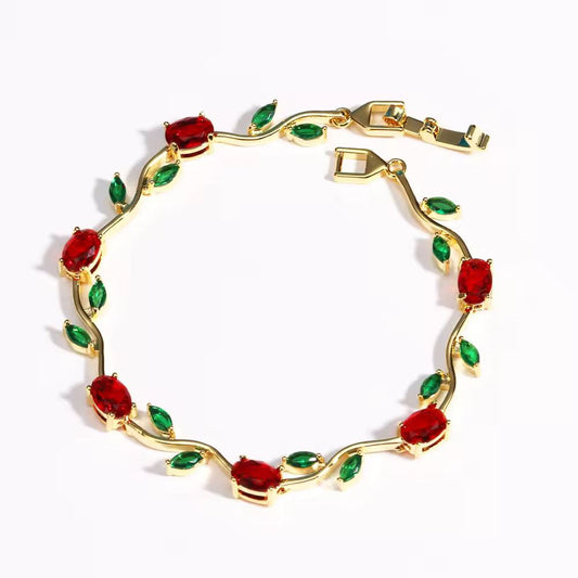 Pretty Red Tulip Bracelet
