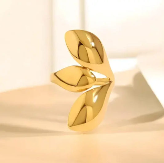 The Golden Drizzle Ring - Adjustable
