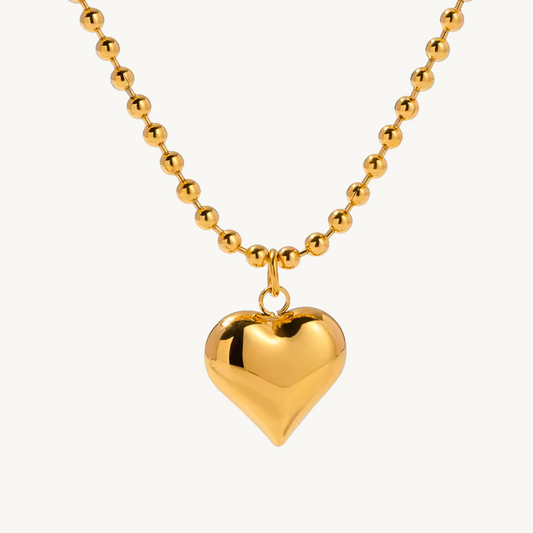Golden Heart Charm Necklace