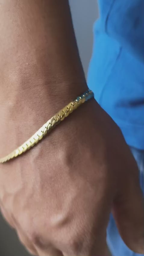 Royal Gold  Cuban Link Bracelet